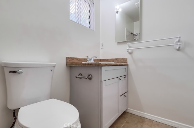 18417 Santar St, Rowland Heights, CA 91748 - bathroom featuring toilet, vanity, and tile patterned flooring