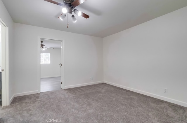 18417 Santar St, Rowland Heights, CA 91748 - empty room featuring a ceiling fan, carpet, and baseboards