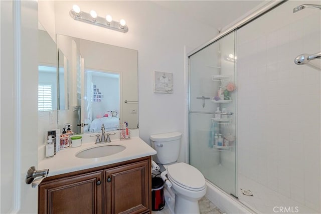 1330 W Marigold Ave, La Habra, CA 90631 - ensuite bathroom with a shower stall, toilet, and vanity