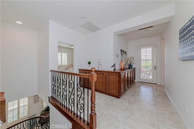 1330 W Marigold Ave, La Habra, CA 90631 - corridor with an upstairs landing, recessed lighting, and baseboards