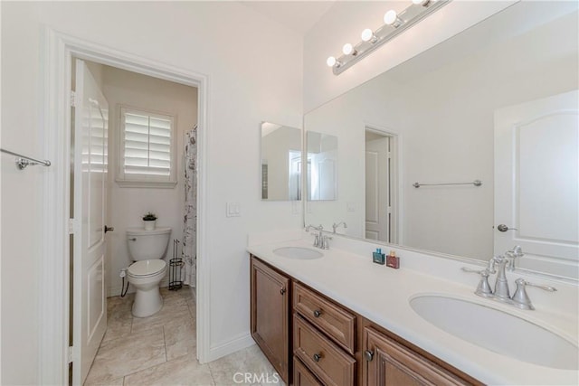 1330 W Marigold Ave, La Habra, CA 90631 - full bathroom featuring double vanity and toilet
