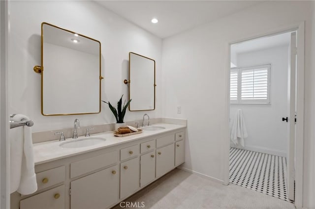 4947 Blackhorse Rd, Rancho Palos Verdes, CA 90275 - full bathroom with double vanity and baseboards