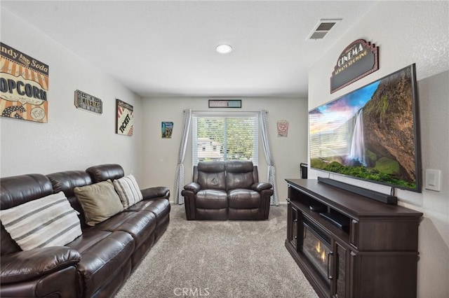 293 Belize Way, Oceanside, CA 92057 - living room featuring carpet floors and a textured wall