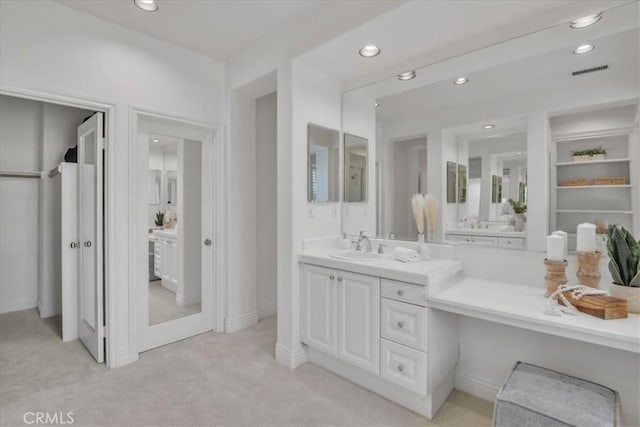 10 Edendale St, Ladera Ranch, CA 92694 - bathroom with vanity, recessed lighting, and baseboards