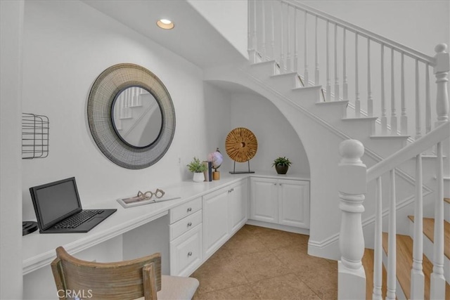 10 Edendale St, Ladera Ranch, CA 92694 - home office with recessed lighting and light tile patterned floors