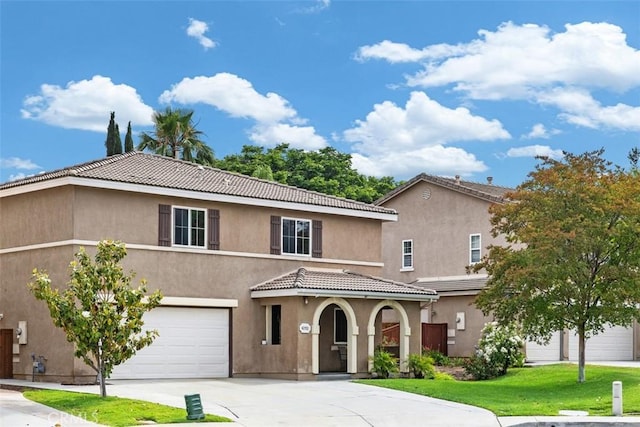 42192 Delmonte St, Temecula, CA 92591 - view of front facade featuring a tile roof, stucco siding, concrete driveway, and an attached garage