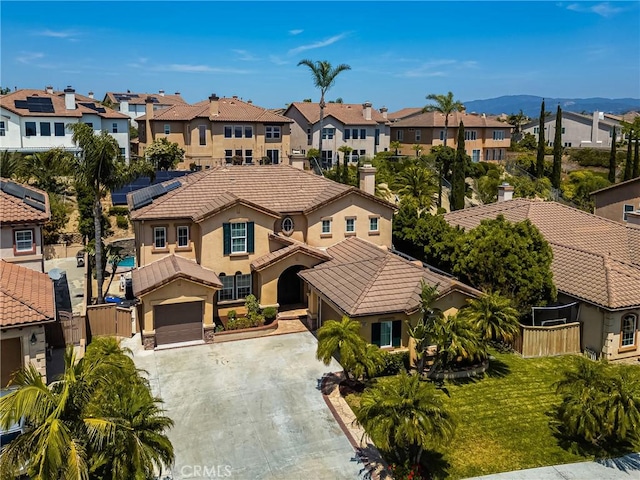 2437 N Eaton Ct, Orange, CA 92867 - aerial perspective of suburban area featuring a mountain backdrop