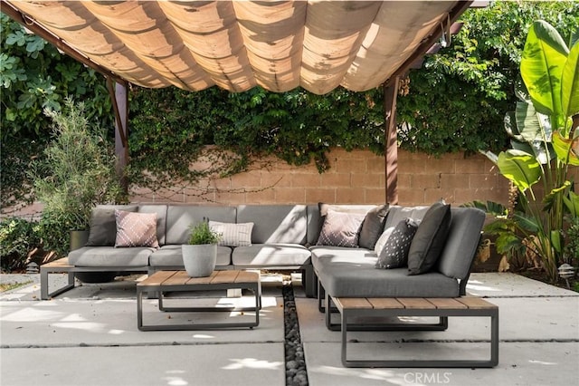 17949 Archwood St, Reseda, CA 91335 - view of patio featuring an outdoor living space