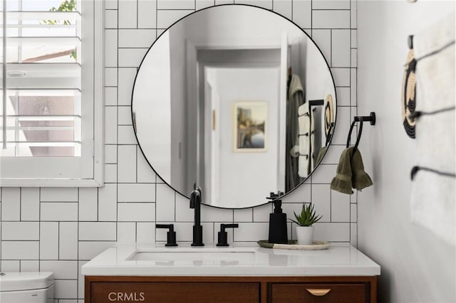 17949 Archwood St, Reseda, CA 91335 - bathroom with vanity and backsplash