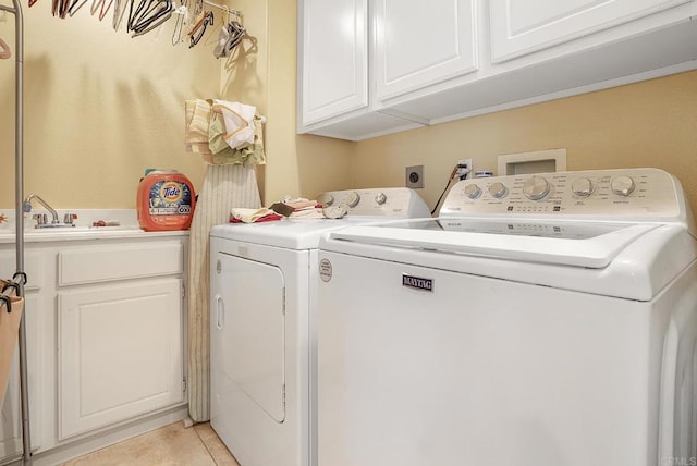 320 Corte Castillo, Chula Vista, CA 91914 - washroom with cabinet space, separate washer and dryer, and light tile patterned floors