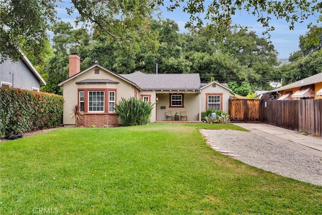 825 E Palm Ave, Monrovia, CA 91016 - ranch-style house featuring stucco siding, a chimney, and concrete driveway