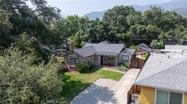 825 E Palm Ave, Monrovia, CA 91016 - aerial view of property and surrounding area with a mountainous background