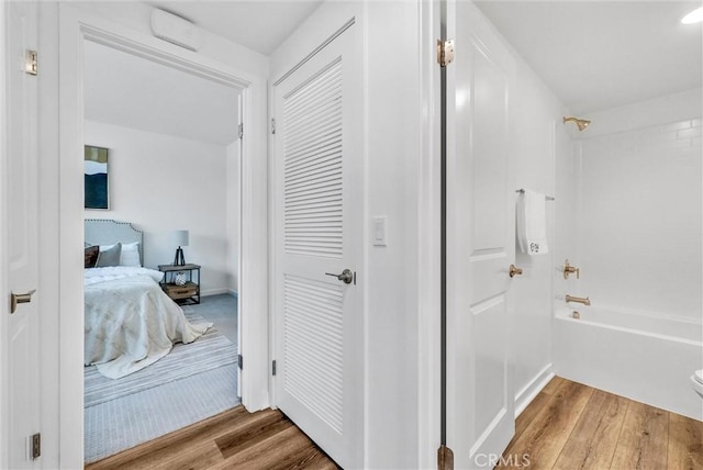 11047 Wander Dr, Rancho Cucamonga, CA 91730 - hallway featuring wood finished floors and baseboards