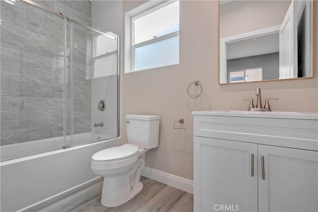 22022 Pioneer Blvd Unit A & B, Hawaiian Gardens, CA 90716 - bathroom featuring wood finished floors, enclosed tub / shower combo, and vanity