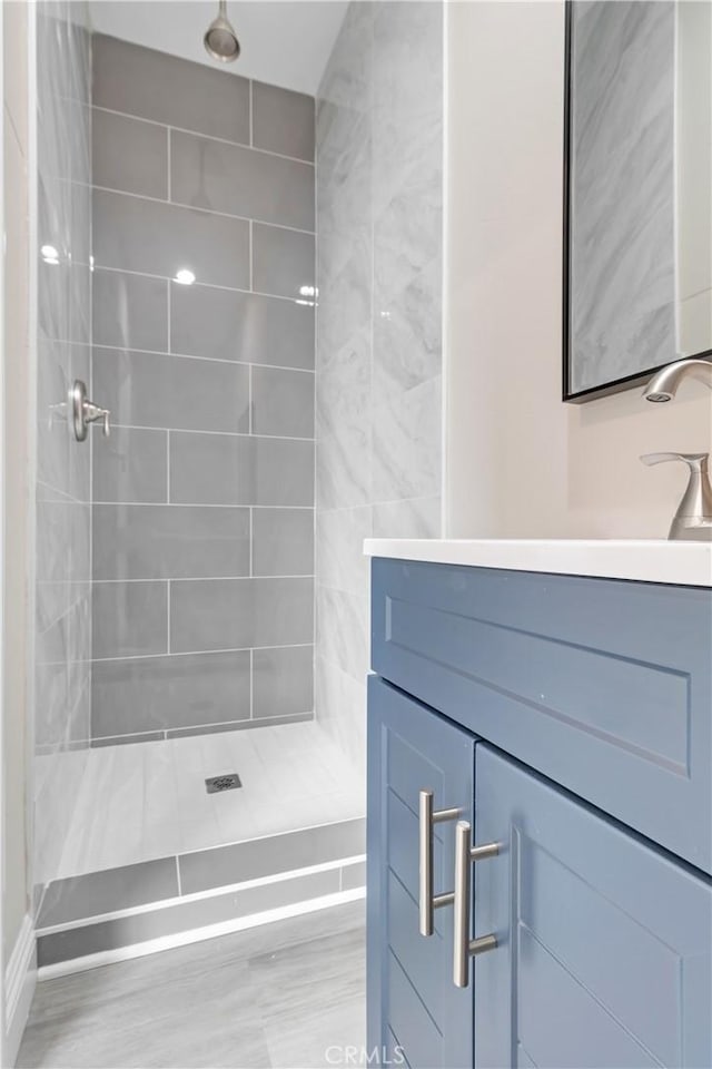 22022 Pioneer Blvd Unit A & B, Hawaiian Gardens, CA 90716 - bathroom with vanity and a tile shower