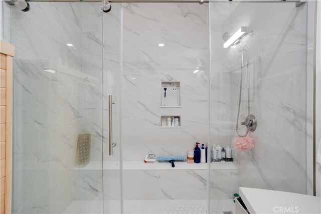 12668 Chapman Ave Unit 2108, Garden Grove, CA 92840 - full bath with a marble finish shower