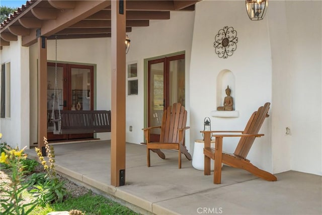 1247 Journeys End Dr, La Canada Flintridge, CA 91011 - view of patio / terrace featuring french doors
