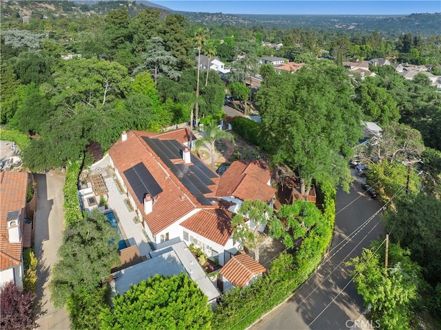 1247 Journeys End Dr, La Canada Flintridge, CA 91011 - aerial perspective of suburban area featuring a forest