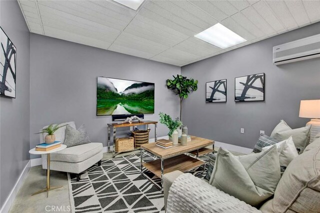 343 W Fletcher Ave, Orange, CA 92865 - living area featuring baseboards and a wall mounted AC