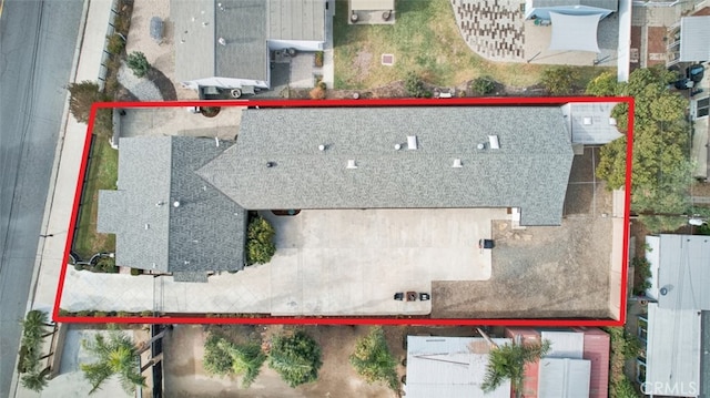 343 W Fletcher Ave, Orange, CA 92865 - aerial view of property and surrounding area featuring property parcel outlined
