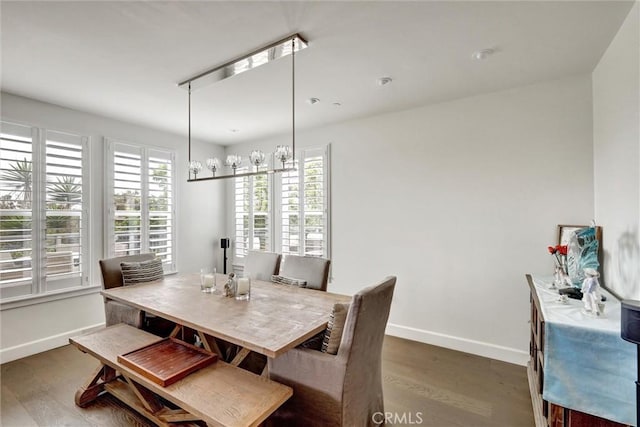 2393 Ocean St, Carlsbad, CA 92008 - dining space with baseboards and wood finished floors