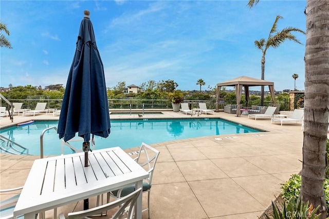2393 Ocean St, Carlsbad, CA 92008 - community pool featuring a gazebo and a patio