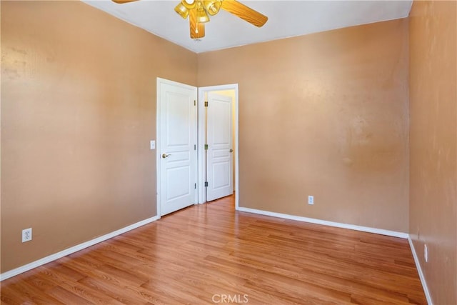 1550 Strawberry Ave, Arroyo Grande, CA 93420 - empty room with ceiling fan, light wood-style floors, and baseboards