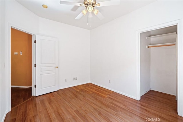 1550 Strawberry Ave, Arroyo Grande, CA 93420 - unfurnished bedroom with wood finished floors, baseboards, and ceiling fan