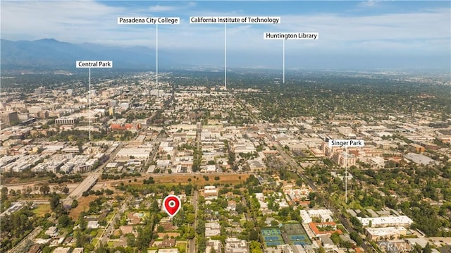 325 W Bellevue Dr, Pasadena, CA 91105 - aerial view of property and surrounding area featuring mountains