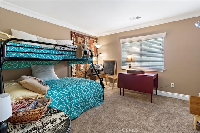 23556 Kathryn St, Murrieta, CA 92562 - carpeted bedroom featuring crown molding and baseboards