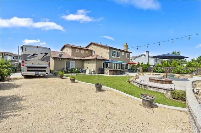 14160 Vai Brothers Dr, Rancho Cucamonga, CA 91739 - back of property with a yard and a gazebo