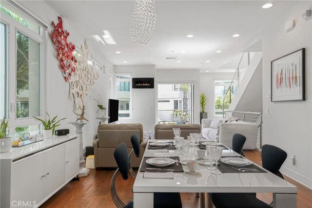 5823 Seahorse Ct, Playa Vista, CA 90094 - dining area featuring wood finished floors and recessed lighting