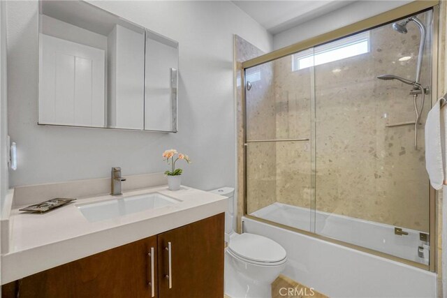 5823 Seahorse Ct, Playa Vista, CA 90094 - bathroom with vanity and shower / bath combination with glass door