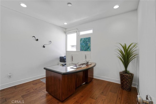 5823 Seahorse Ct, Playa Vista, CA 90094 - office space featuring dark wood finished floors and recessed lighting