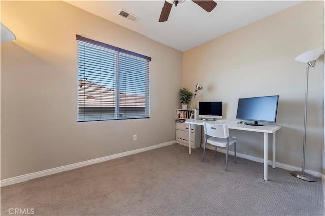 12178 Scenic Vw, Riverside, CA 92505 - office space featuring carpet, ceiling fan, and baseboards