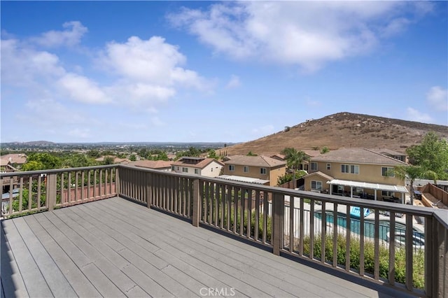12178 Scenic Vw, Riverside, CA 92505 - wooden terrace with a residential view and a mountain view