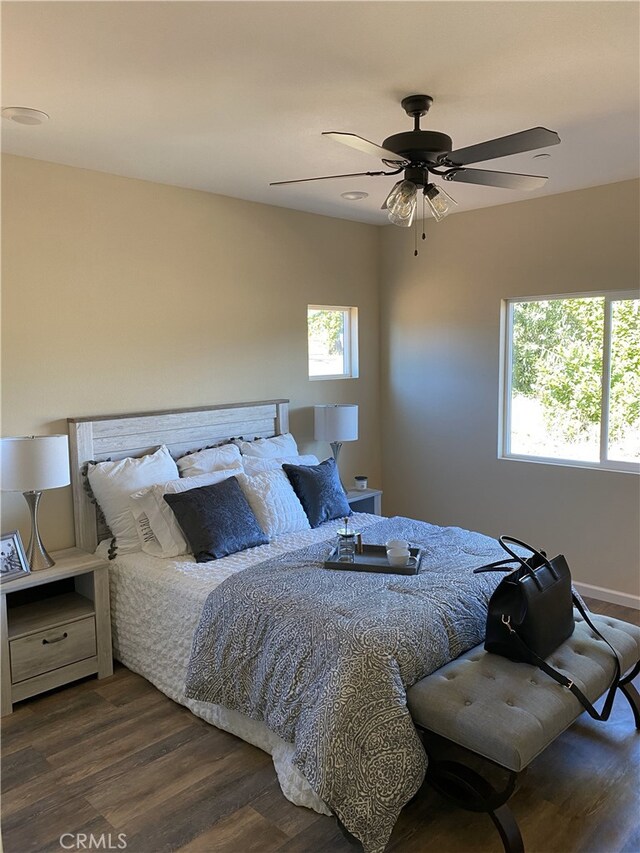1488 Bille Rd, Paradise, CA 95969 - bedroom with wood finished floors and ceiling fan