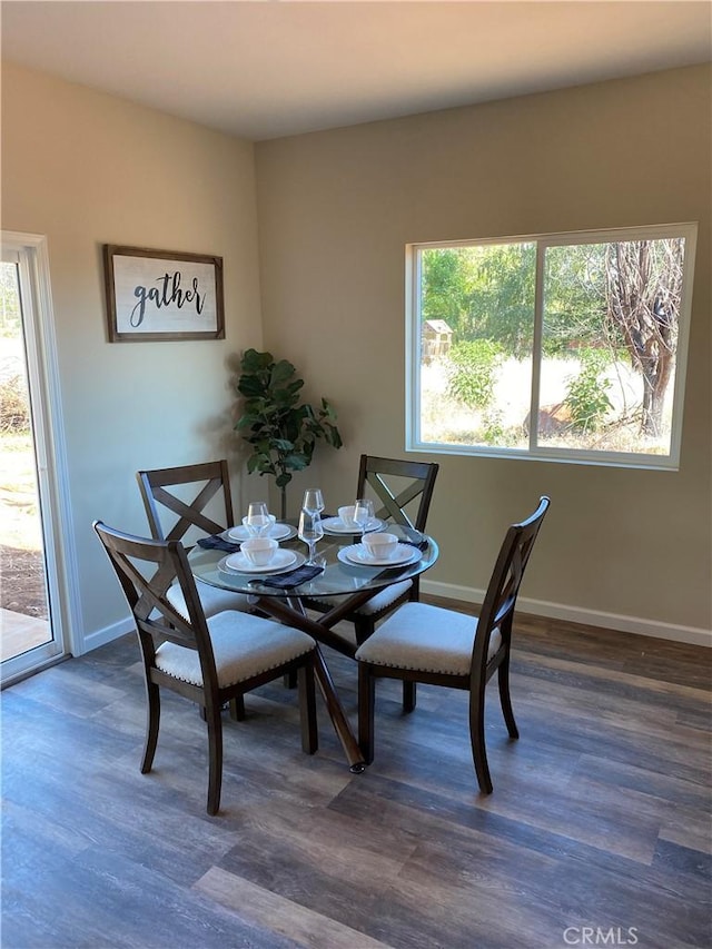 1488 Bille Rd, Paradise, CA 95969 - dining space featuring dark wood finished floors and healthy amount of natural light