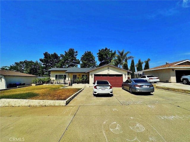 7534 Layton St, Rancho Cucamonga, CA 91730 - ranch-style home with a garage, concrete driveway, and a front yard