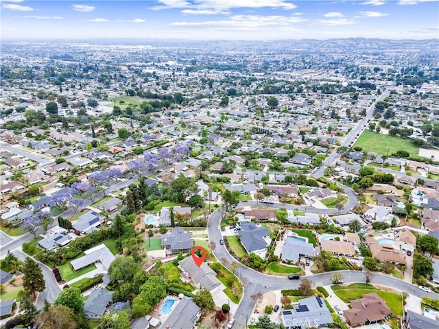 9818 Capulet Ave, Whittier, CA 90603 - aerial view of property and surrounding area featuring nearby suburban area