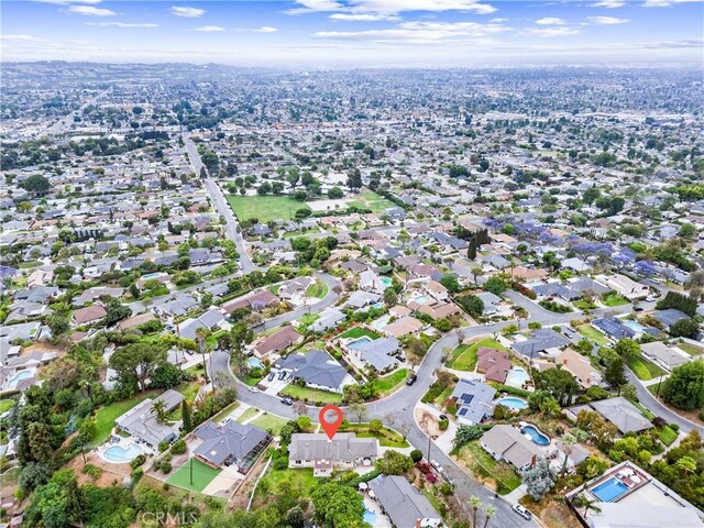 9818 Capulet Ave, Whittier, CA 90603 - aerial view of property's location with nearby suburban area