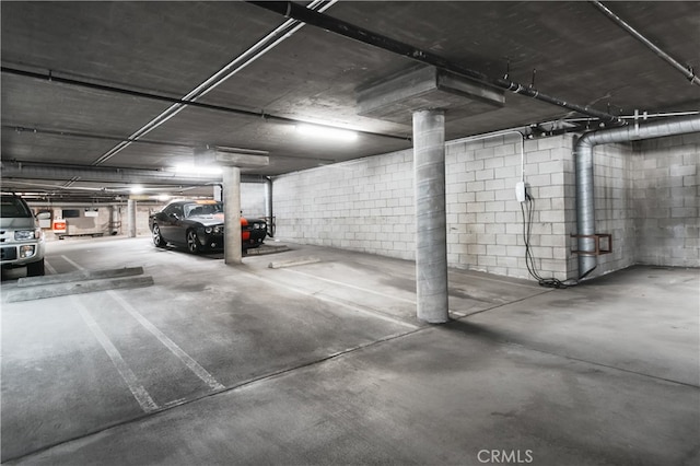 1617 S Beverly Glen Blvd Unit 301, Los Angeles, CA 90024 - parking garage with concrete block wall