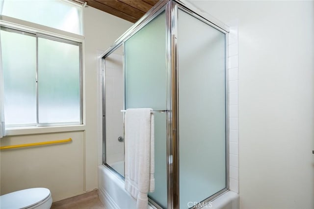 1560 Sheridan, Glendale, CA 91206 - full bath featuring toilet and bath / shower combo with glass door