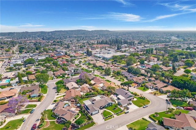 210 View Dr, La Habra, CA 90631 - aerial view of property's location with nearby suburban area