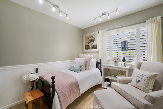 210 View Dr, La Habra, CA 90631 - carpeted bedroom featuring wainscoting