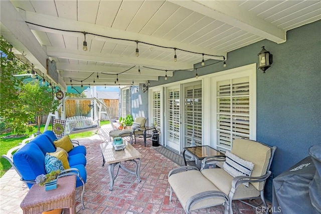 210 View Dr, La Habra, CA 90631 - view of patio featuring outdoor lounge area