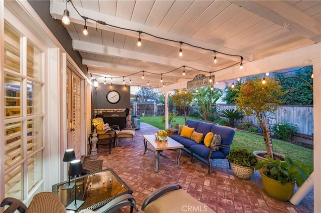210 View Dr, La Habra, CA 90631 - view of patio / terrace with an outdoor hangout area