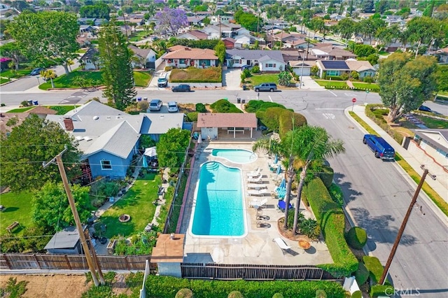 210 View Dr, La Habra, CA 90631 - aerial view of a pool area
