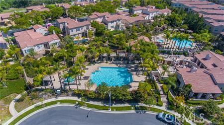 4304 Owens St Unit 102, Corona, CA 92883 - aerial view of property's location with a pool and nearby suburban area