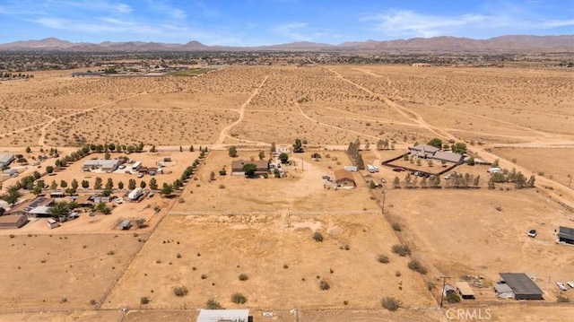 22025 Del Oro Rd, Apple Valley, CA 92308 - aerial view of property and surrounding area with a desert landscape, rural landscape, and mountains